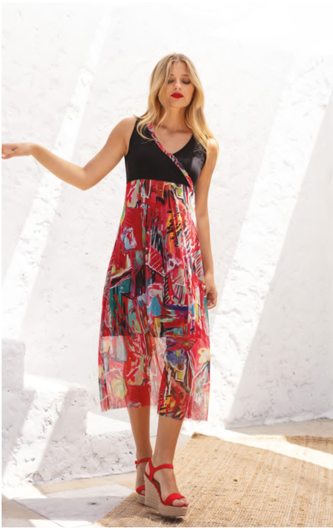 Maloka: Shimmering Colors Of MontMartre Art Maxi Dress SOLD OUT MK_NADYA
