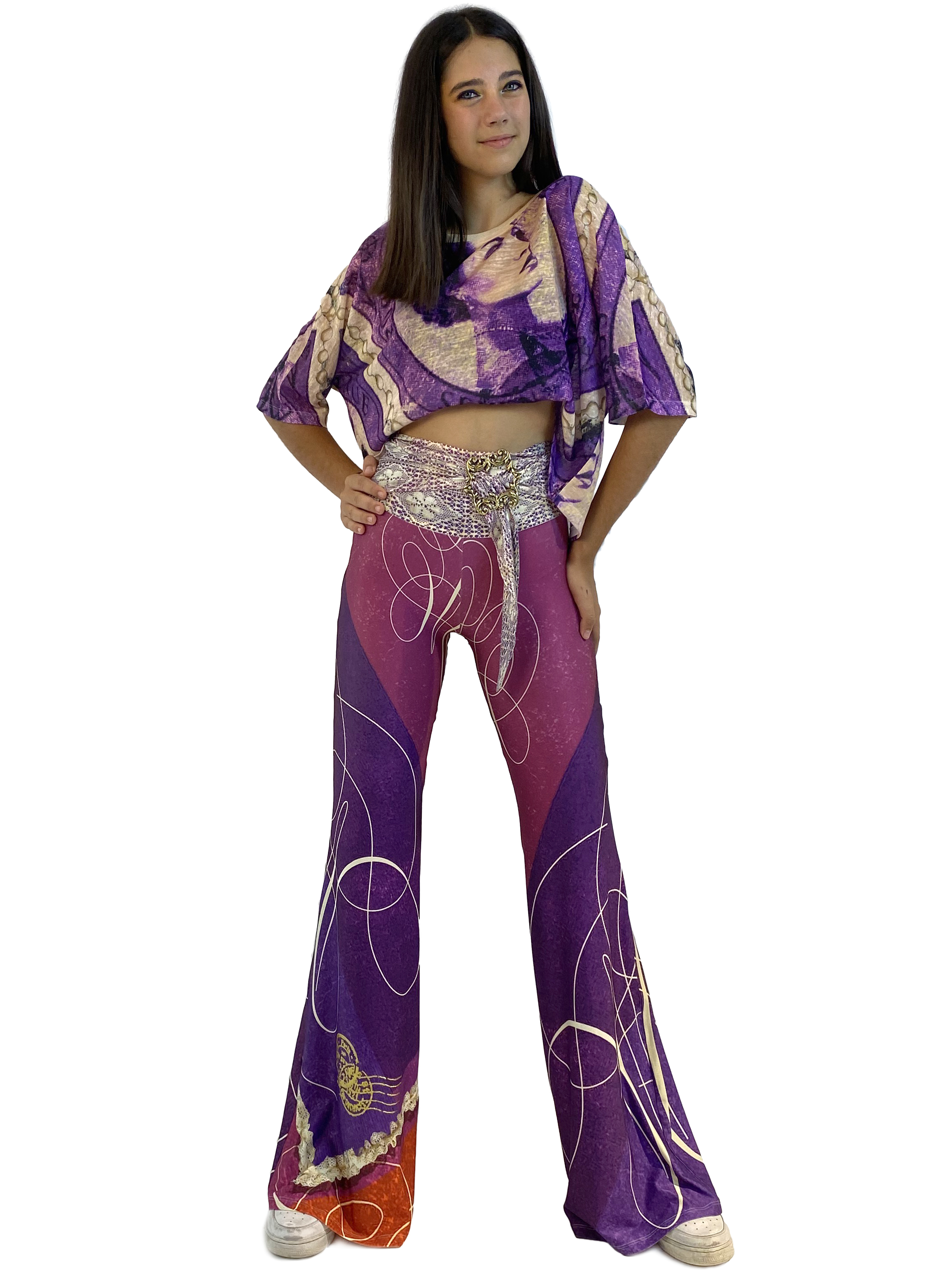 IPNG: If I Was Dancing In Paris Illusion Flared Pants (Some Ship Immed!)