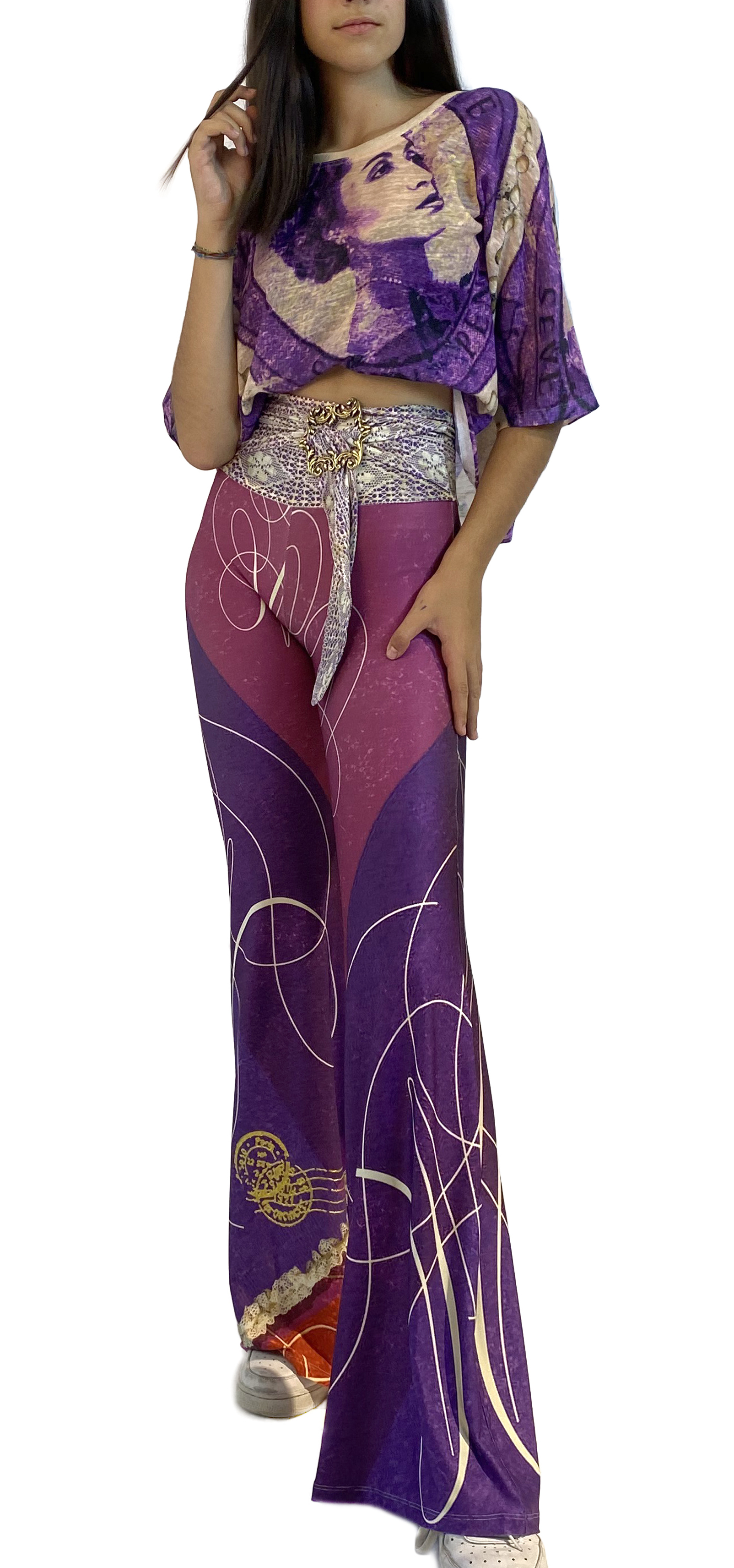 IPNG: If I Was Dancing In Paris Illusion Flared Pants (Some Ship Immed!)