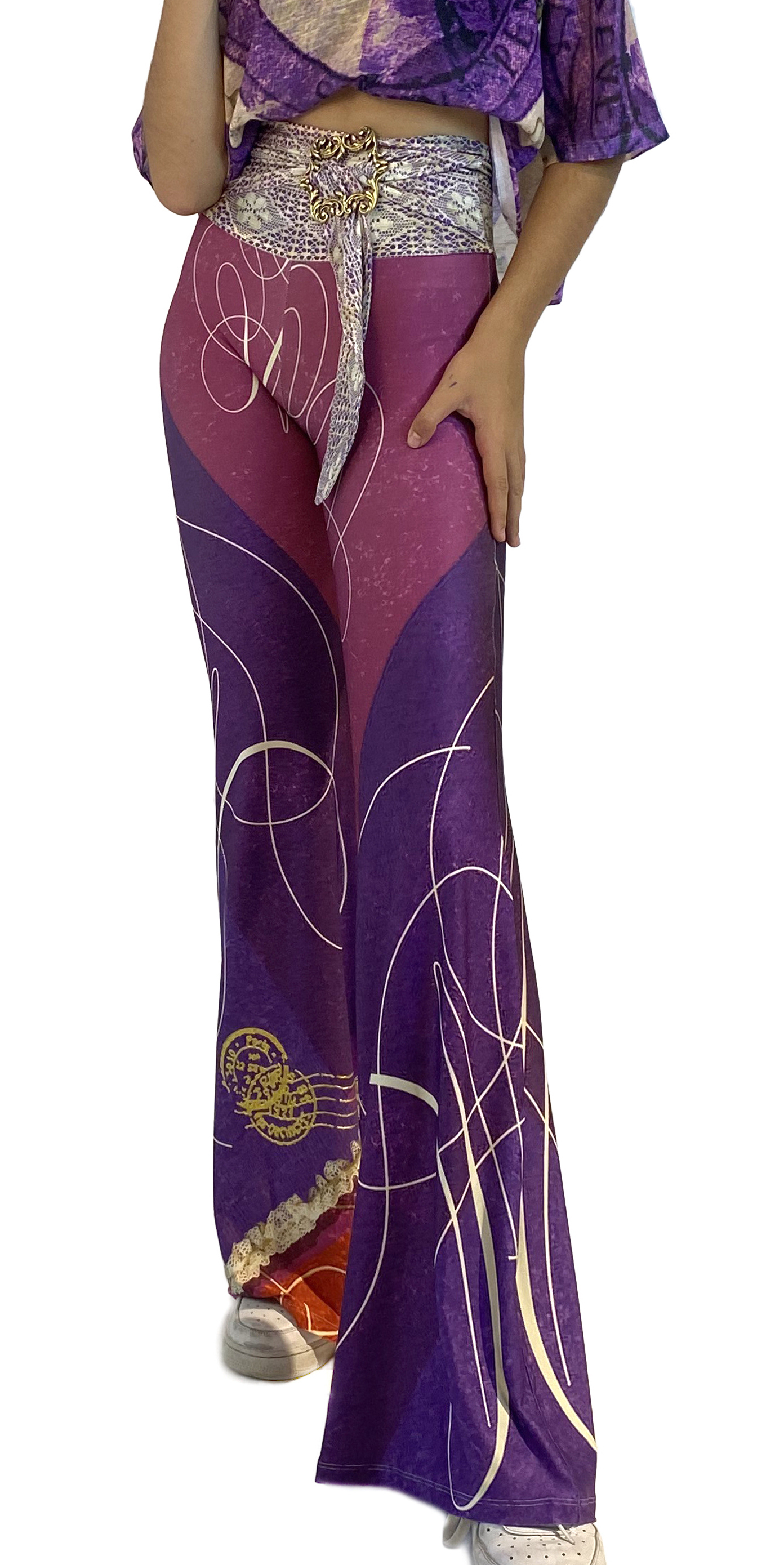 IPNG: If I Was Dancing In Paris Illusion Flared Pants (Some Ship Immed!) IPNG_IIFP-014