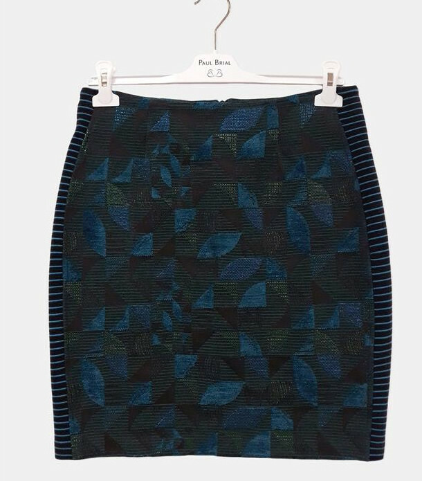 Paul Brial: Constant Contrast Jacquard Skirt PB_JADE