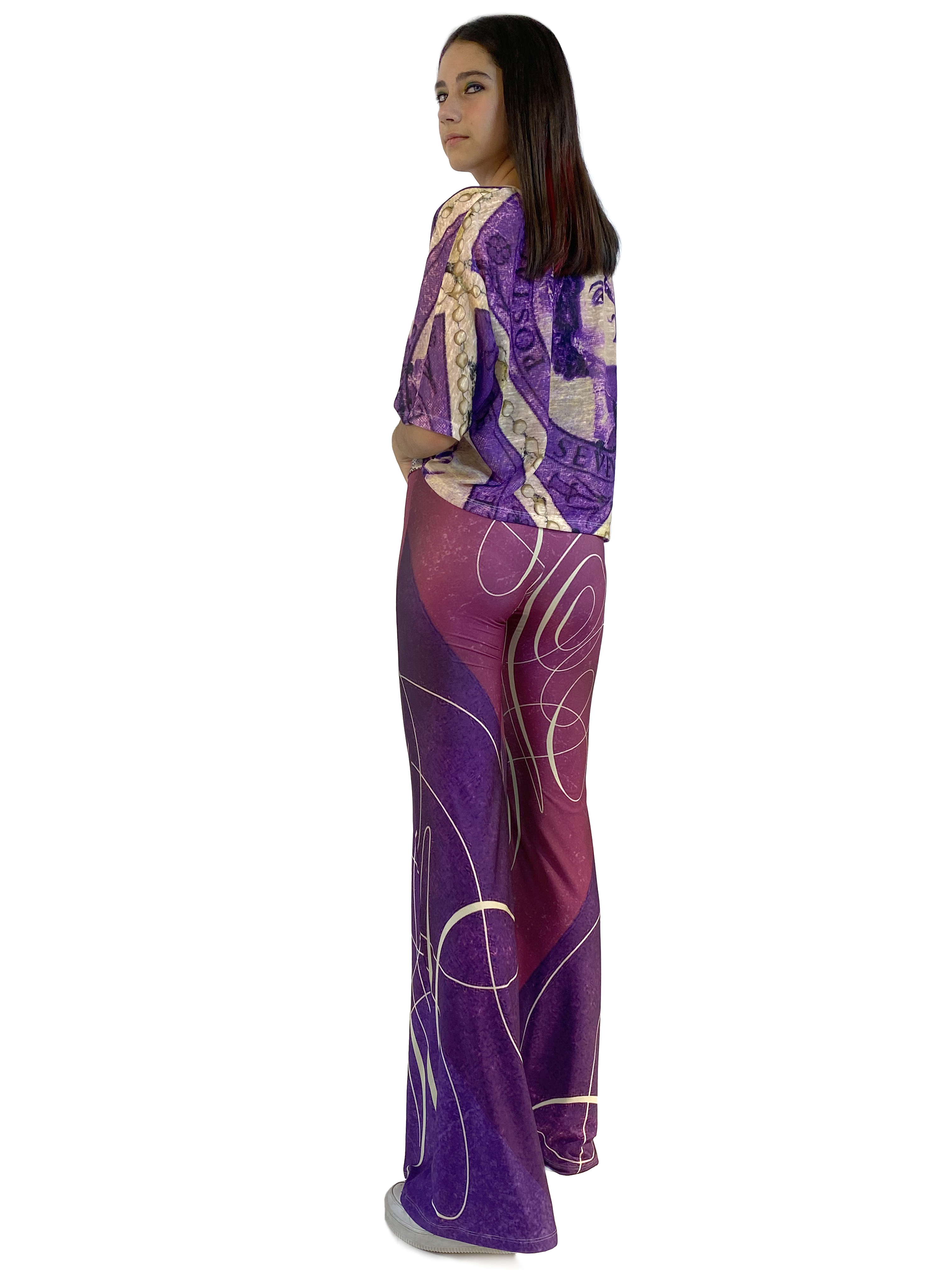 IPNG: If I Was Dancing In Paris Illusion Flared Pants (Some Ship Immed!)