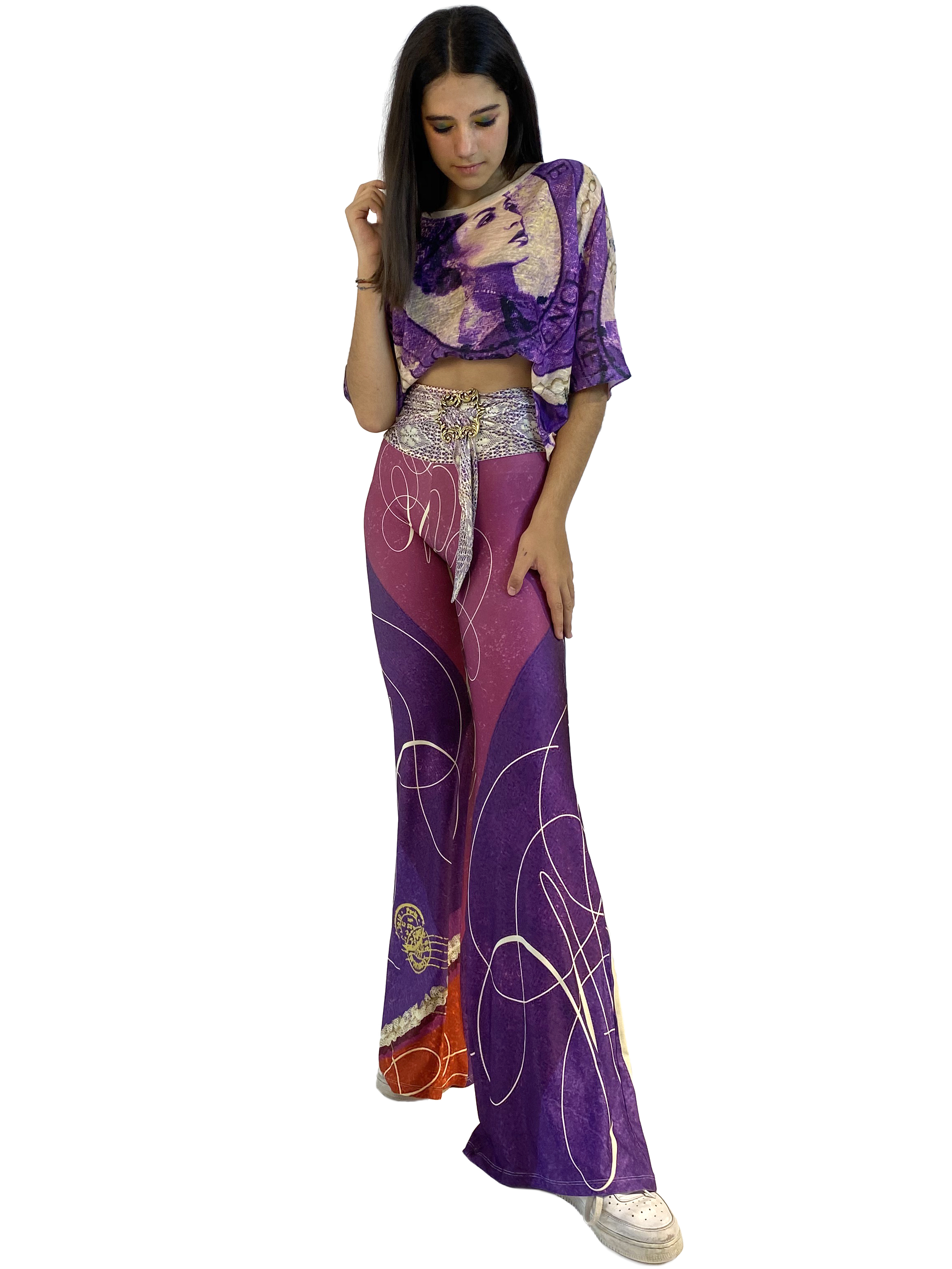 IPNG: If I Was Dancing In Paris Illusion Flared Pants (Some Ship Immed!)