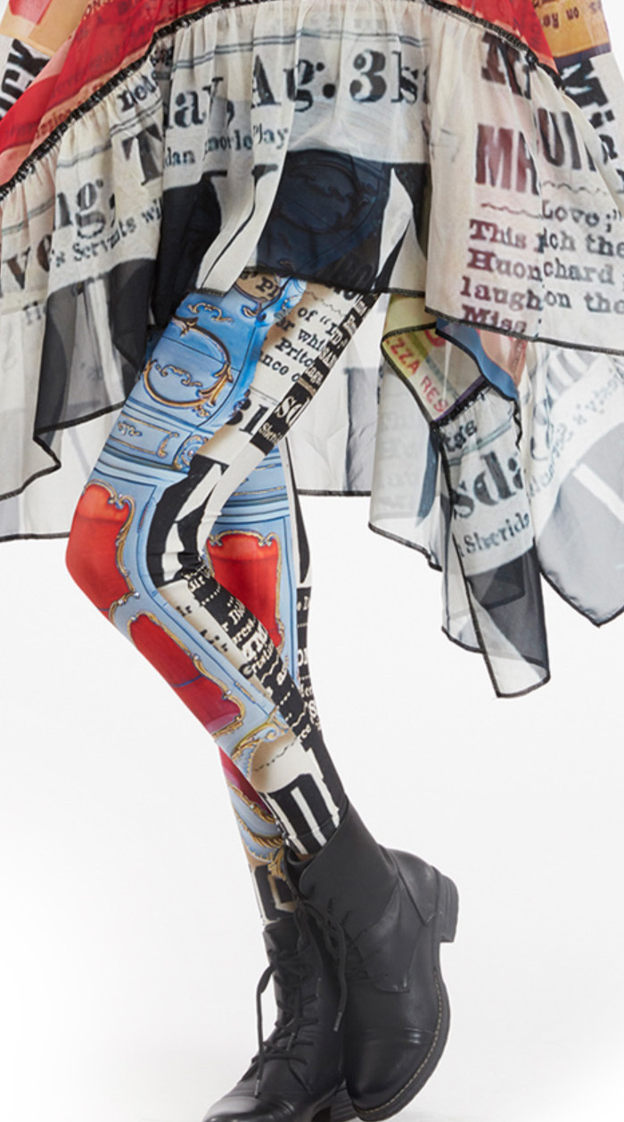 IPNG: Furniture Gossip Gazette Illusion High Waisted Legging (Some Ship Immed!) IPNG_FGL-107