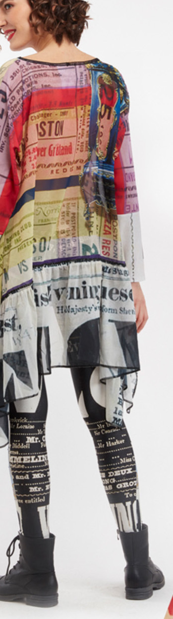 IPNG: Furniture Gossip Gazette Illusion High Waisted Legging (Some Ship Immed!)