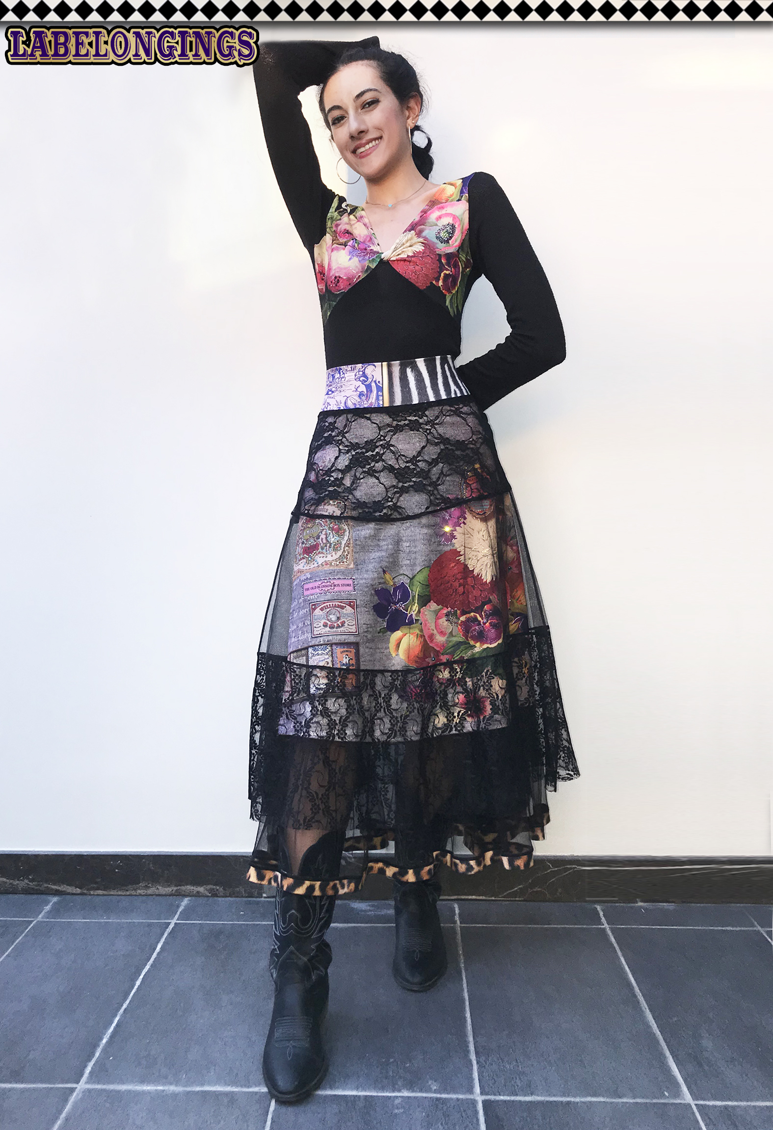 IPNG: Label Longings Pink Pansy Illusion Blouse (Some Ship Immed!)