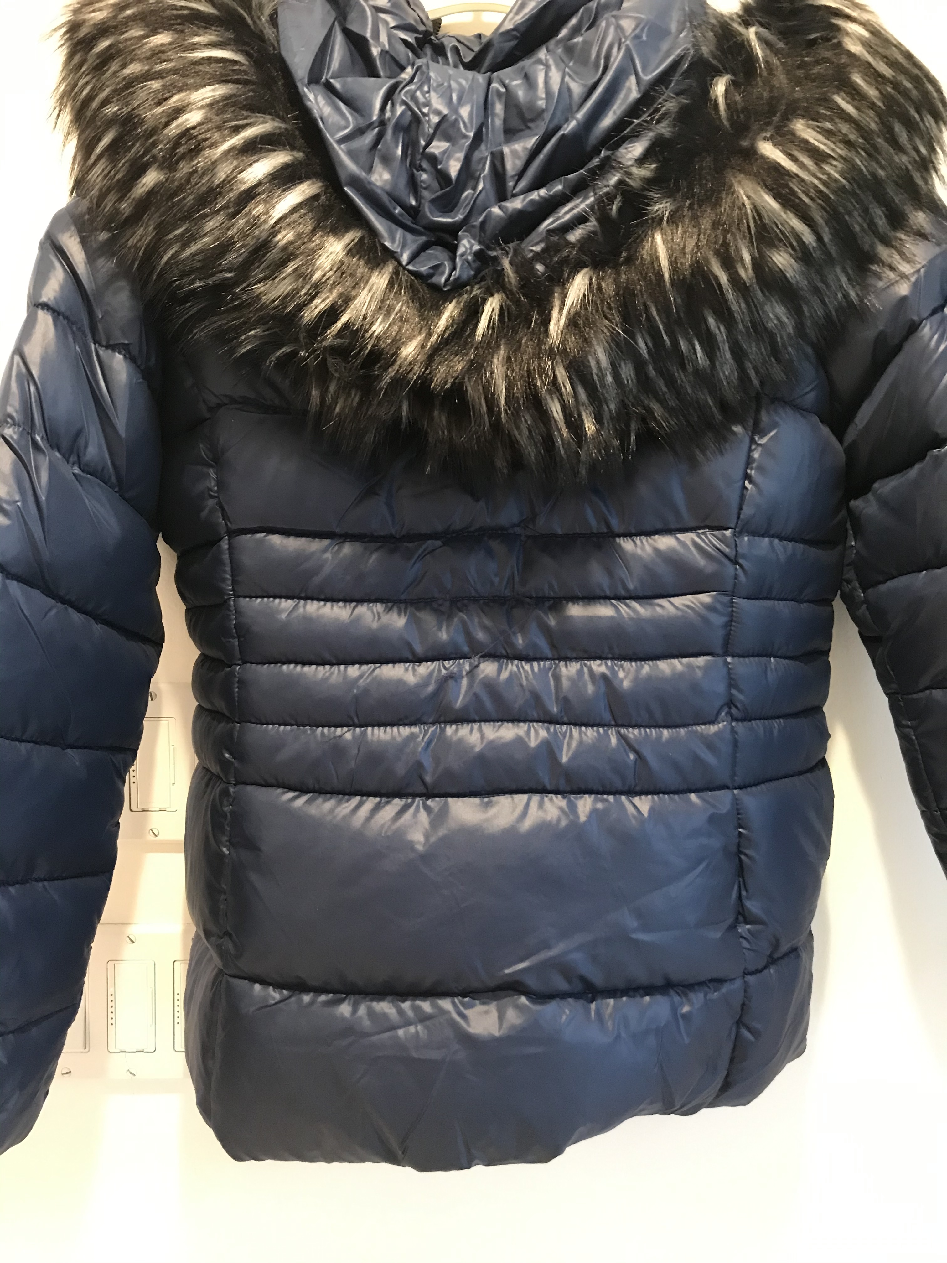 S'Quise Paris: Sleek Puffer Faux Fur Inside Coat With Removable Hood (More Colors!)