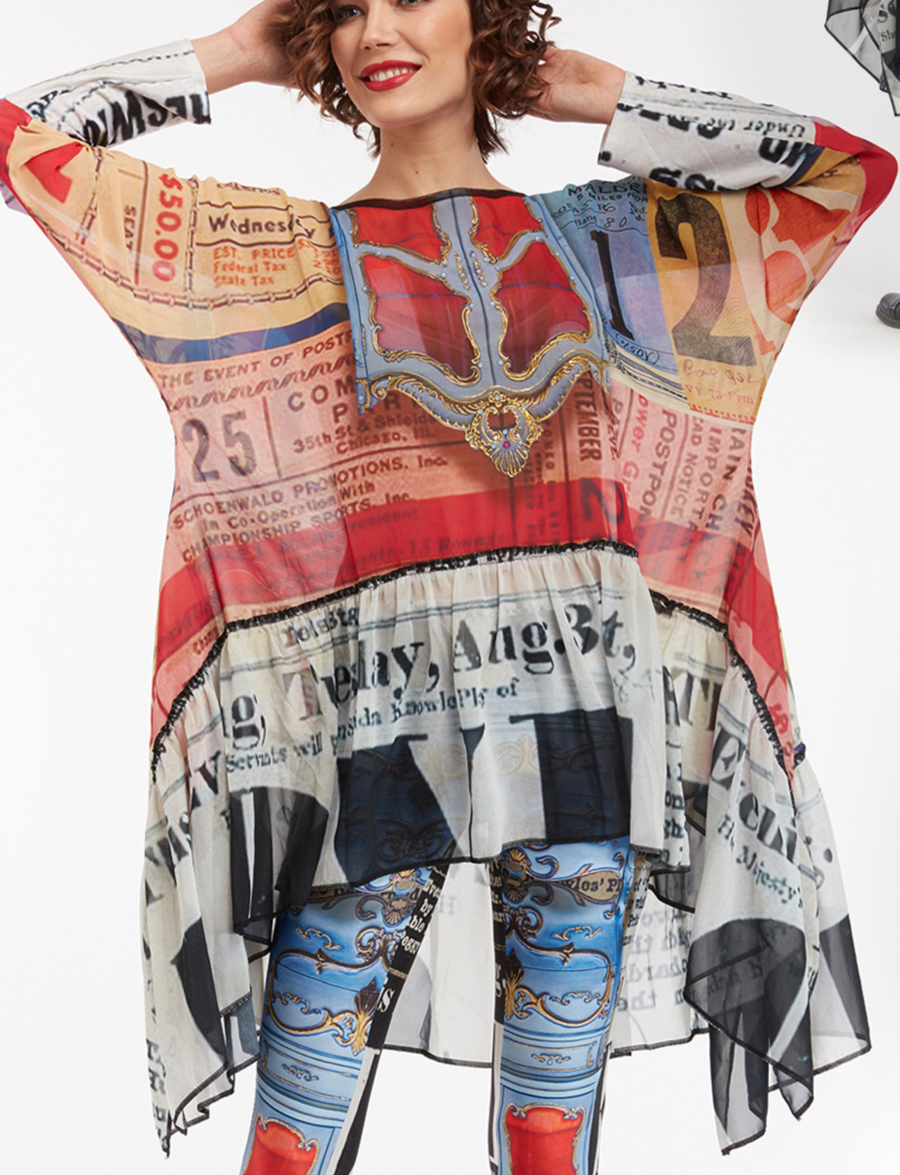IPNG: Furniture Gossip Gazette Illusion Flared Tunic IPNG_FGTU-108