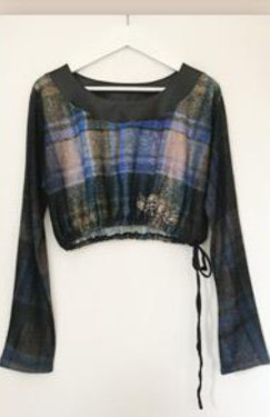 IPNG: Biker Chic Let It Snow Blue Plaid Illusion Blouse T Mini (Some Ship Immed!)