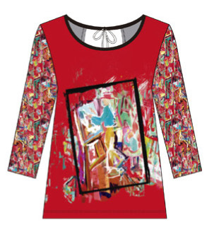 Maloka: Find The Artist Shimmering Colors Of MontMartre Back Cut Out Art Top (Few Left!) MK_NADINE