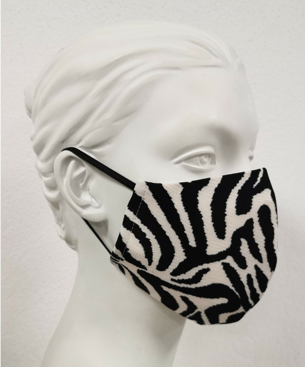 Maloka: Wild Zebra Abstract art Protective Mask (With Filter!)