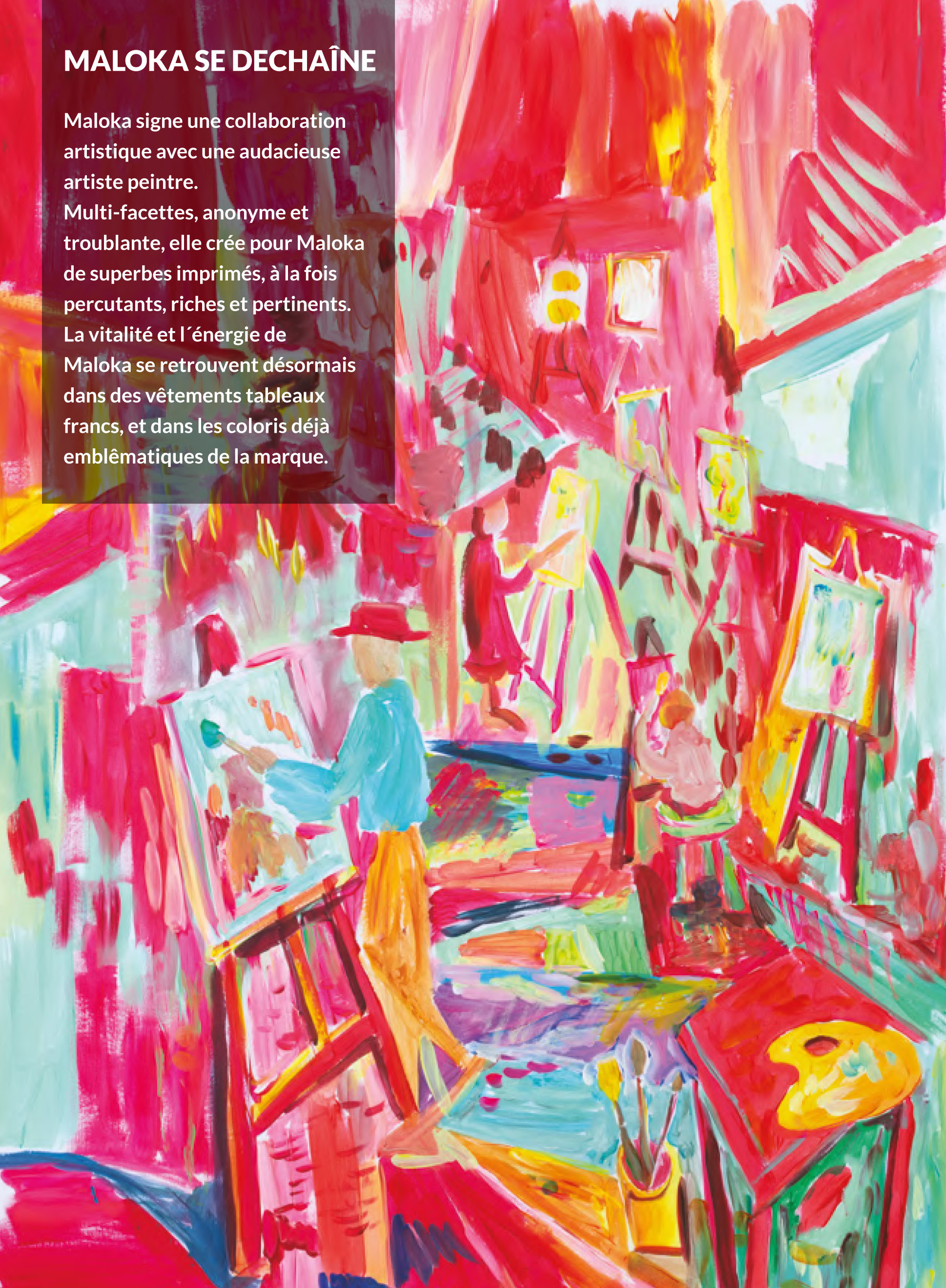 Maloka: Shimmering Colors Of MontMartre Contrast Art Dress (Few Left!)