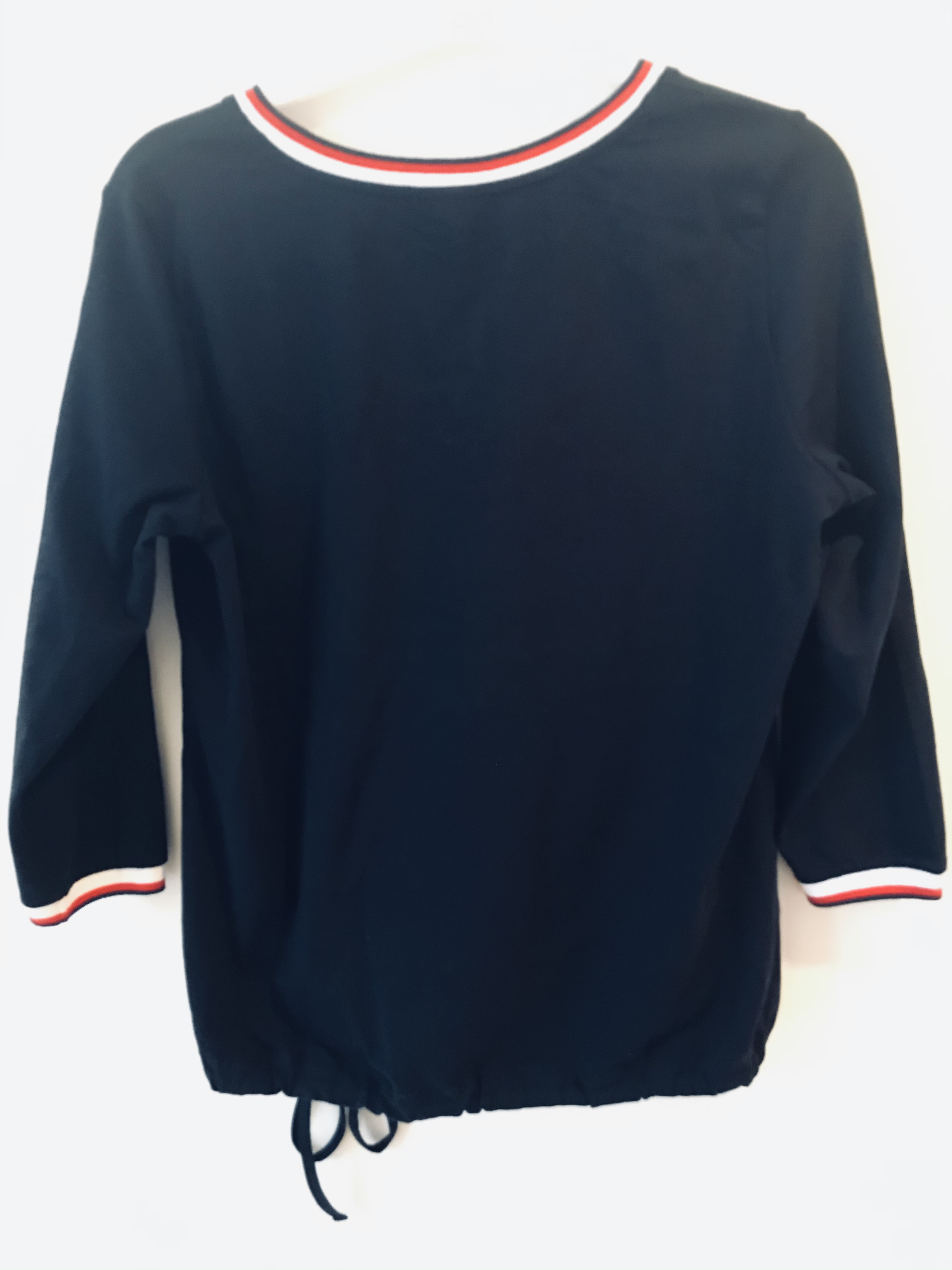 Dolcezza: Humour Me In Navy Tied Hem T-Shirt
