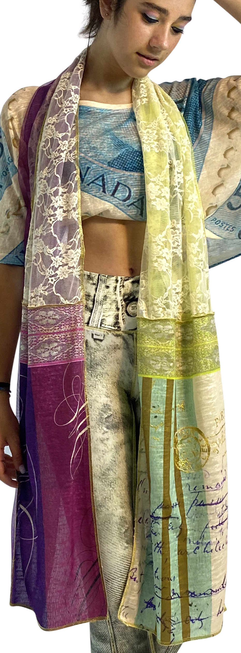 IPNG: If I Was Dancing In Paris Illusion Shawl Scarf (Ships Immed, 1 Left!) IPNG_IIF-019