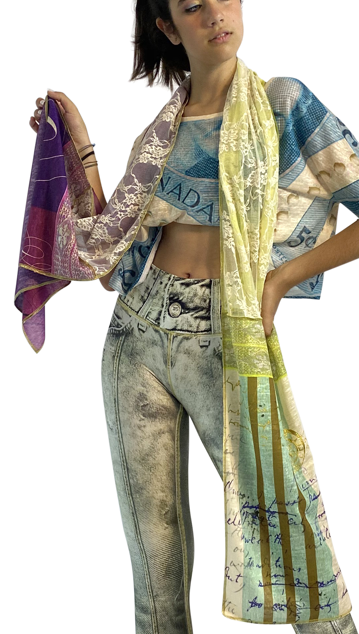 IPNG: If I Was Dancing In Paris Illusion Shawl Scarf (Ships Immed, 1 Left!)