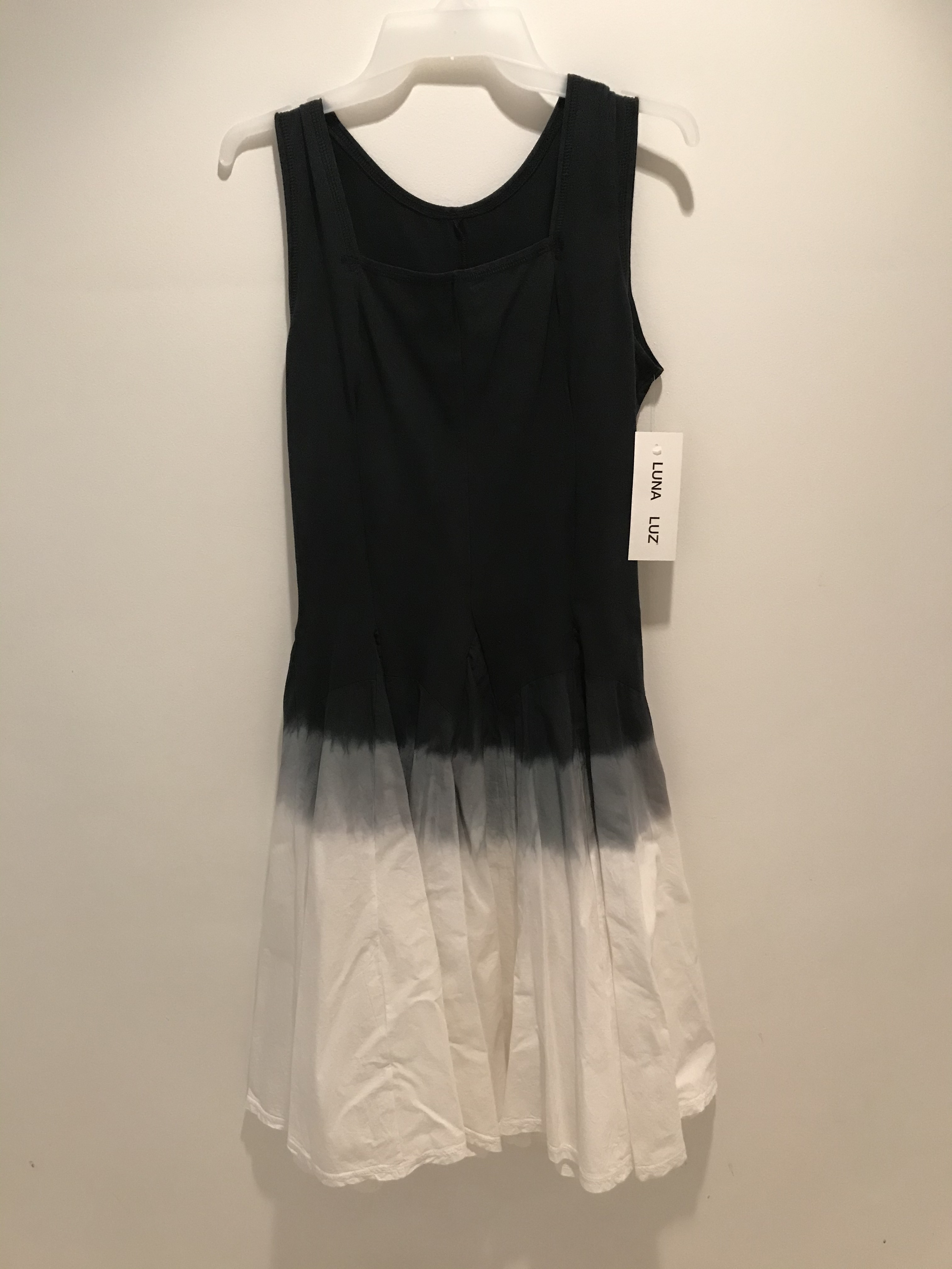 Luna Luz: Square Neck Godet Dyed Tank Dress SOLD OUT