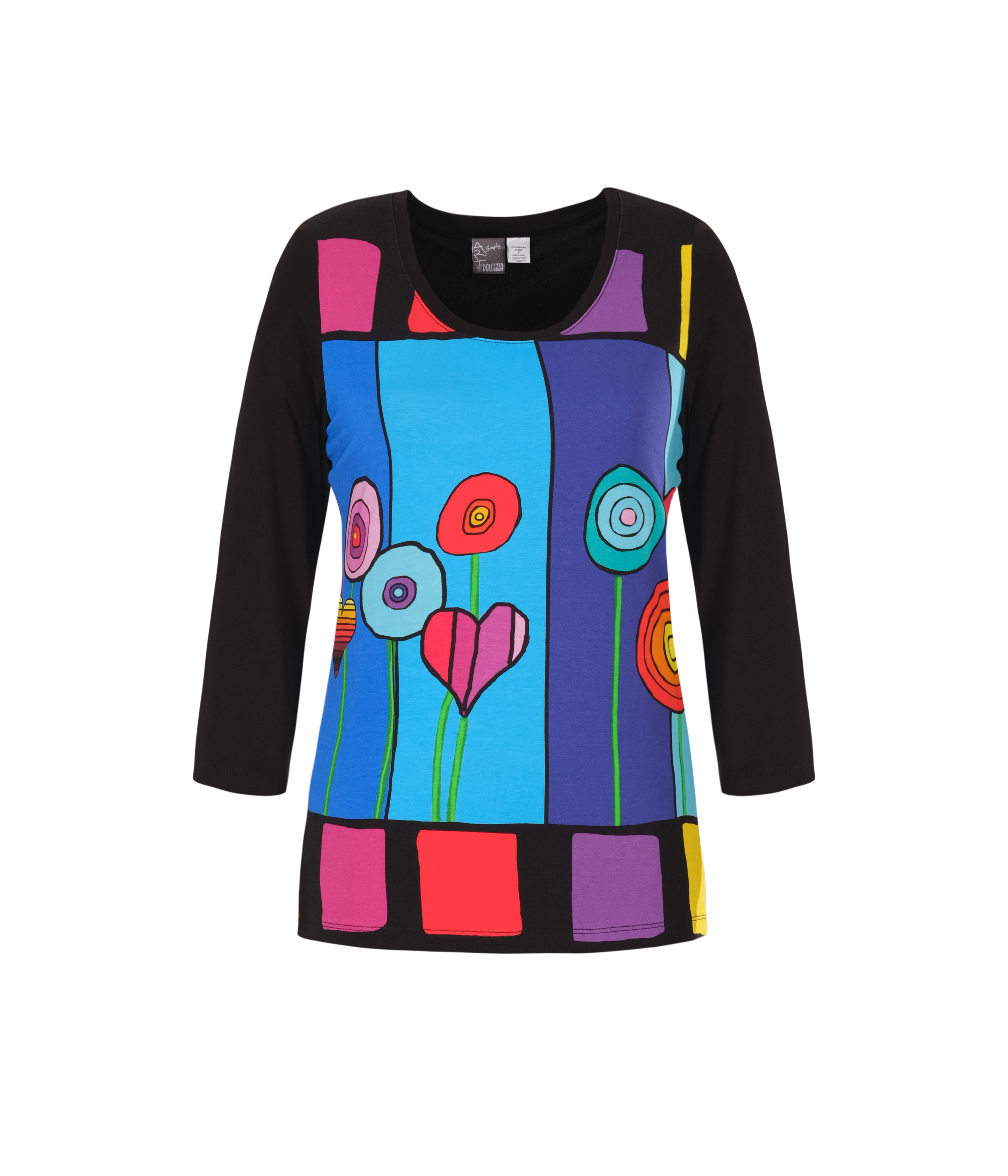 Simply Art Dolcezza: Lollipops Of Happiness Abstract Art Tunic Dolcezza_SimplyArt_21608