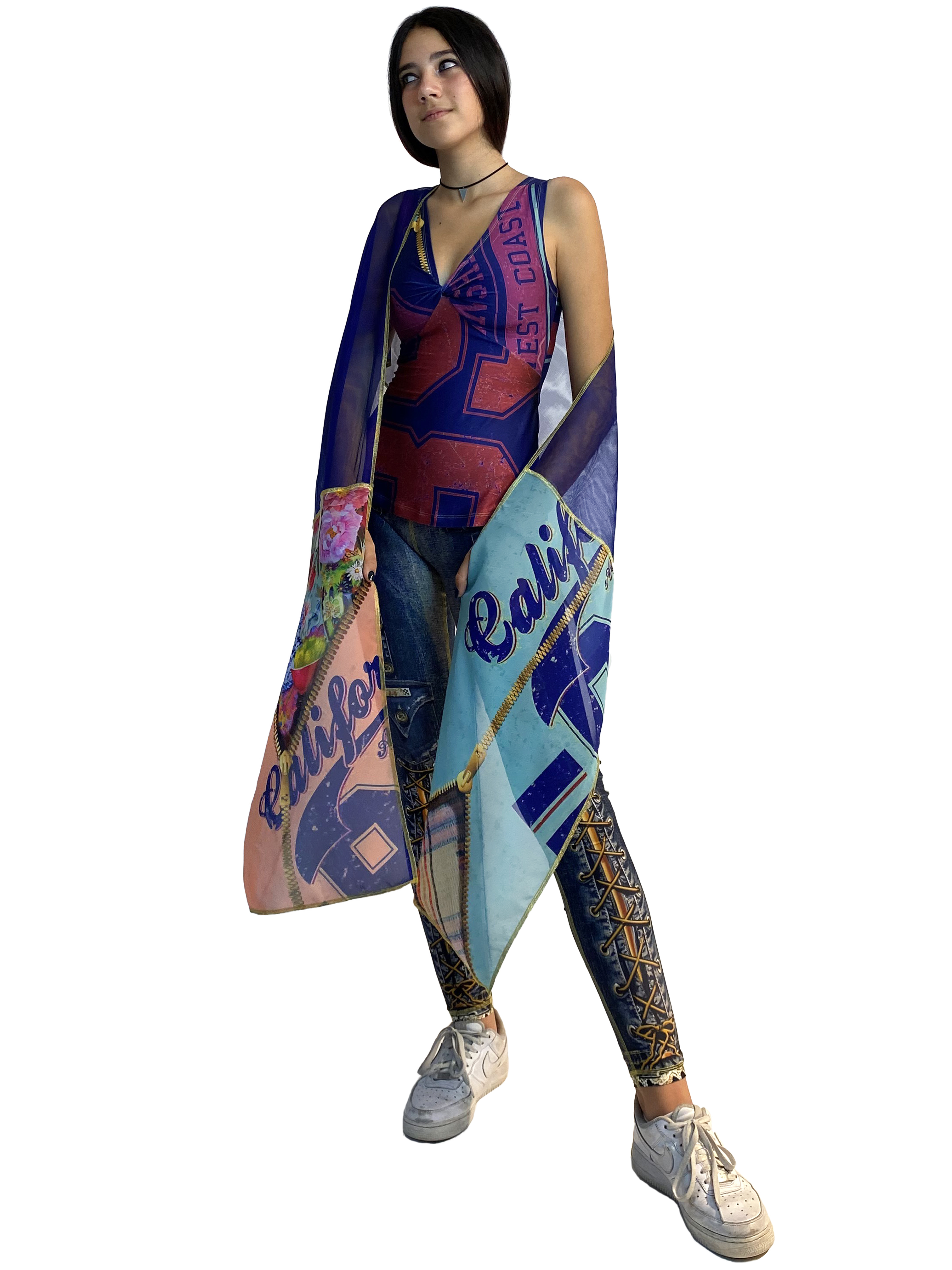 IPNG: Summer In A Flower Illusion Shawl Scarf (Ships Immed, 1 Left!)