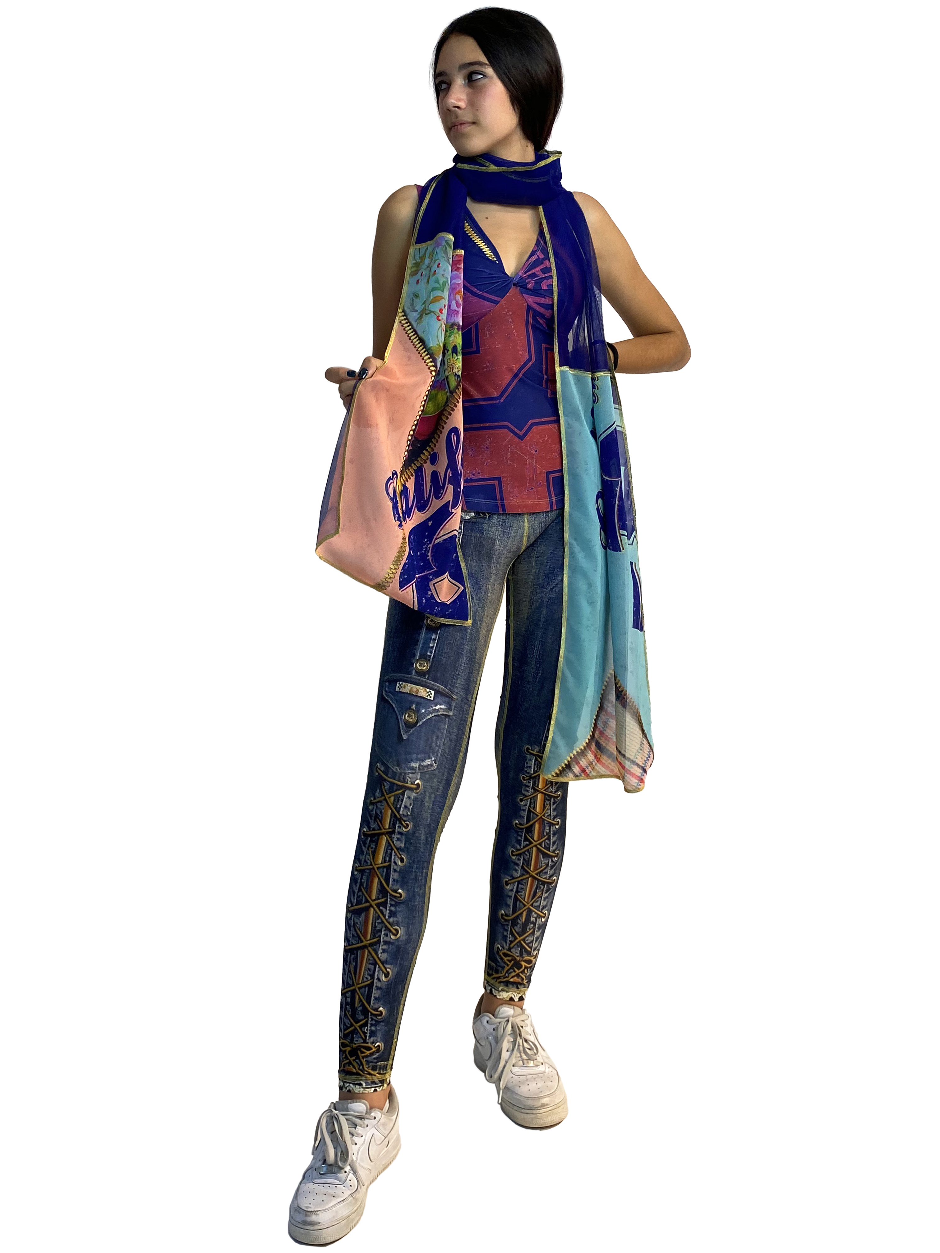 IPNG: Summer In A Flower Illusion Shawl Scarf (Ships Immed, 1 Left!) IPNG_SIFCA-068