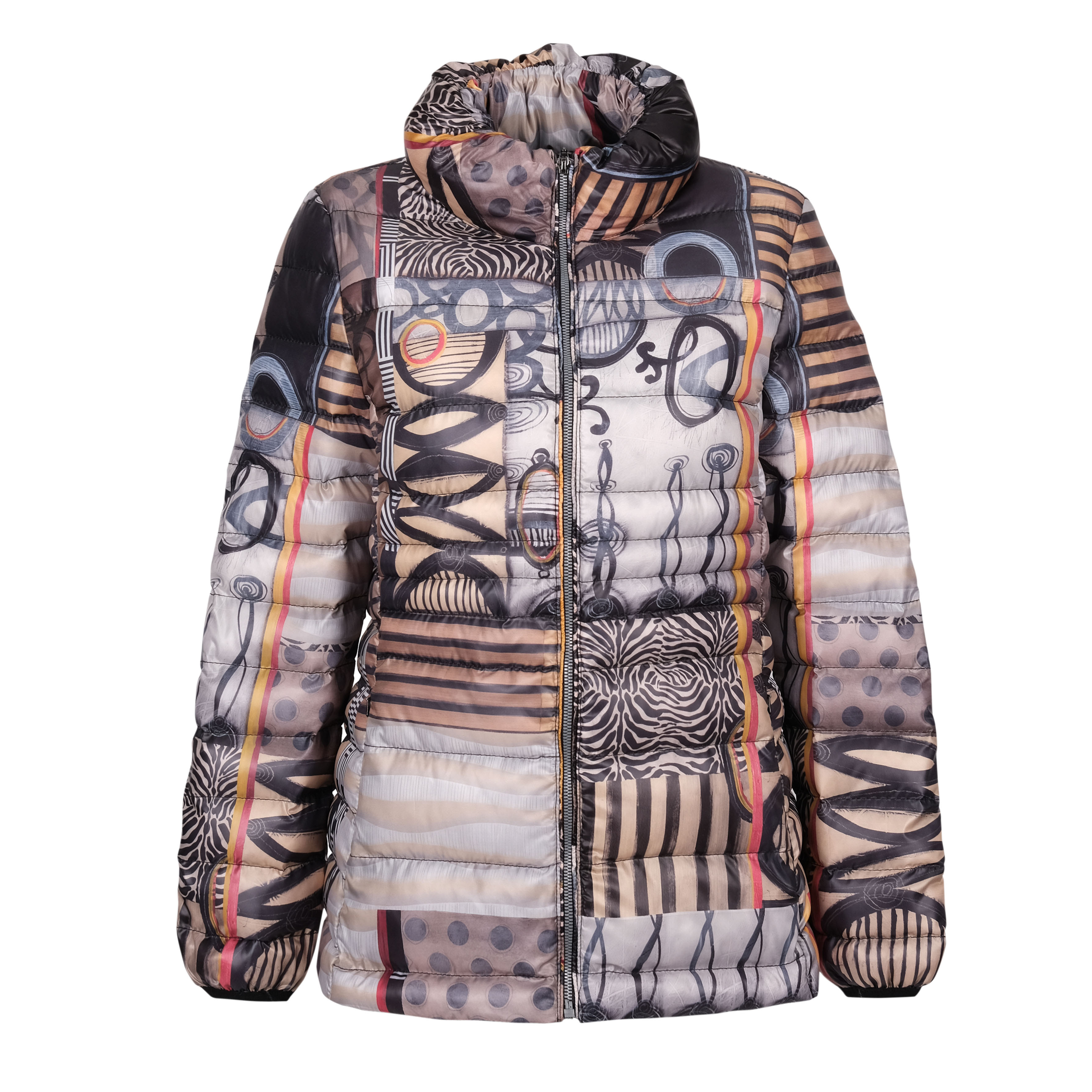 Simply Art Dolcezza: Black Butterfly Poetic Metaphor Art Short Puffer Coat