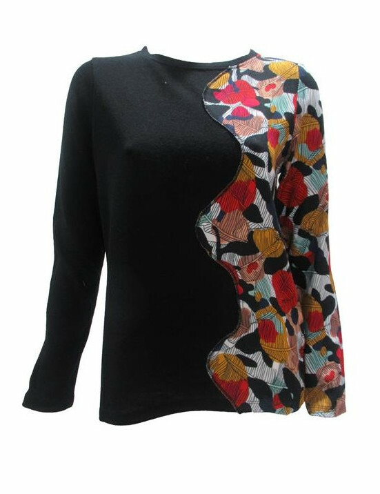 Maloka: Red Rose Scribbled Sweater MK_MAURA