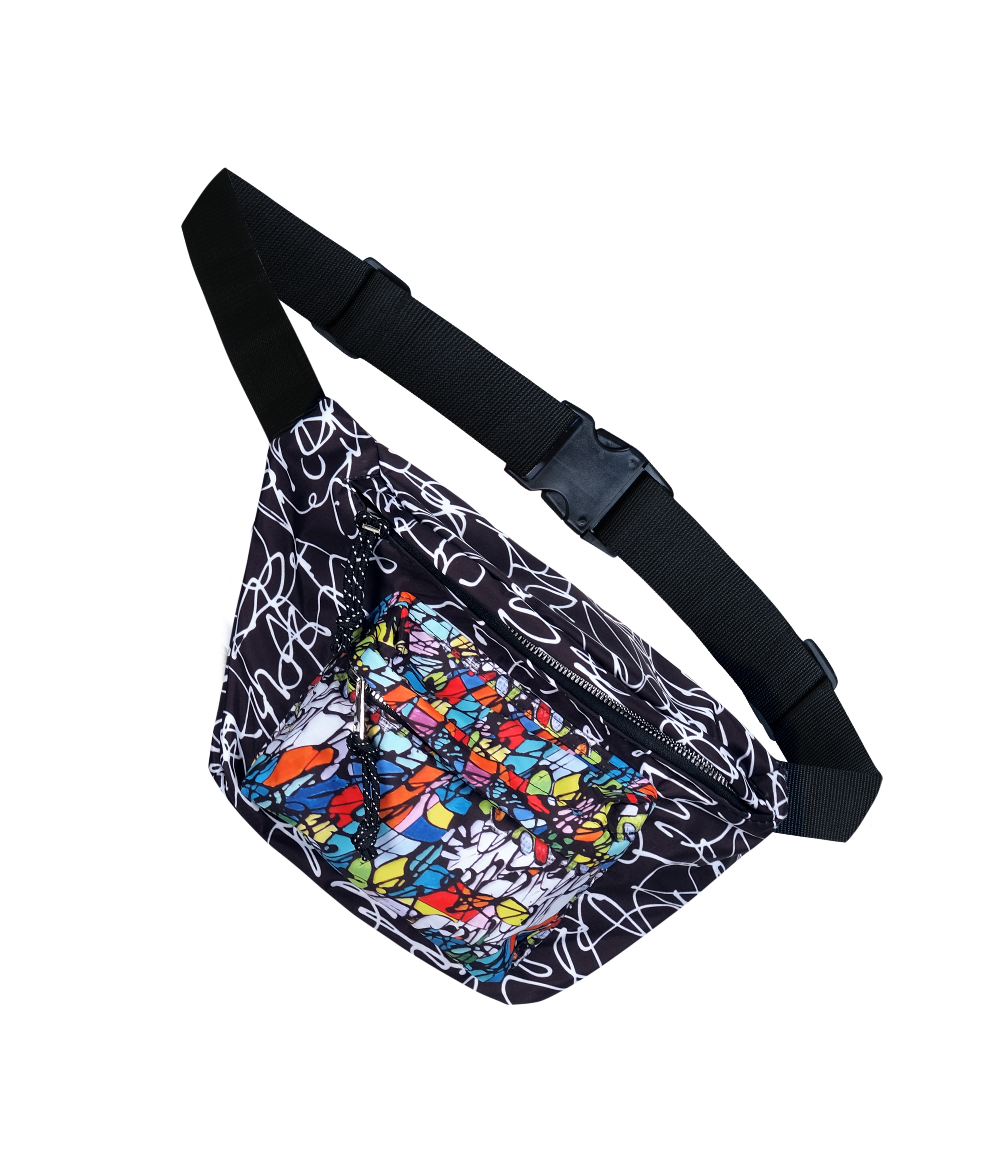 Simply Art Dolcezza: Black Board Abstract Art Belt Bag