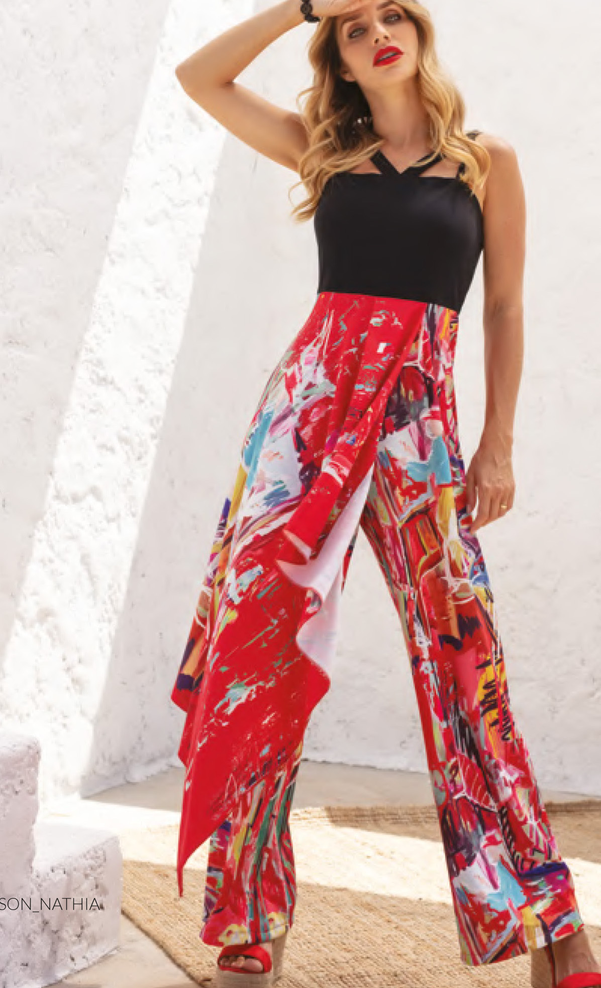 Maloka: Shimmering Colors Of MontMartre Contrast Art Jumpsuit (1 Left!) MK_NATHIA