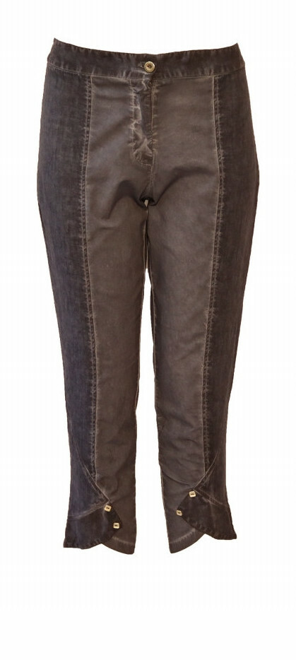 Maloka: Shades of Blue Linen Cropped Pant