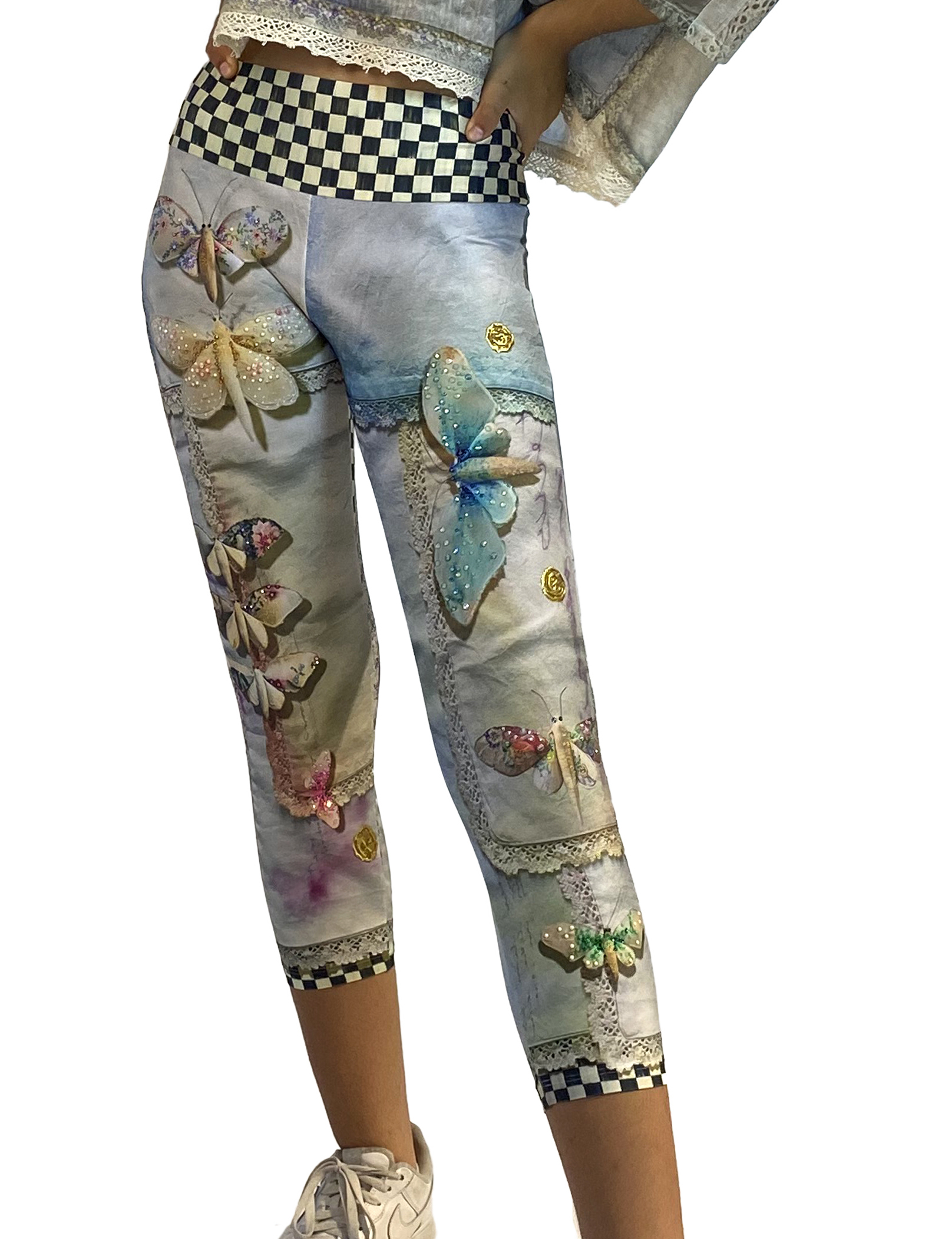 IPNG: Never Enough Color Orchid Illusion High-Waisted Crop Legging (Some Ship Immed!) IPNG_NECL-040
