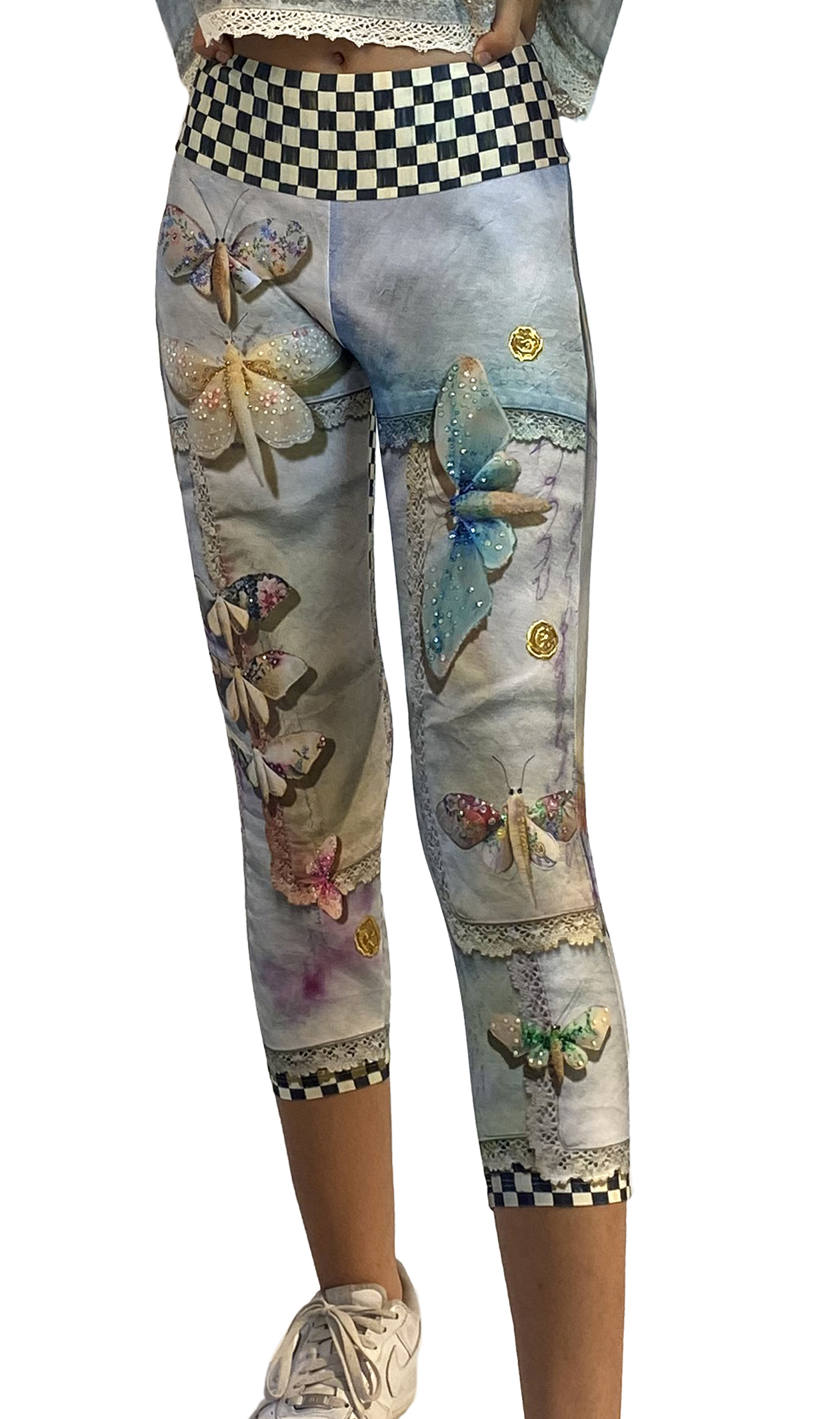 IPNG: Never Enough Color Orchid Illusion High-Waisted Crop Legging (Some Ship Immed!)