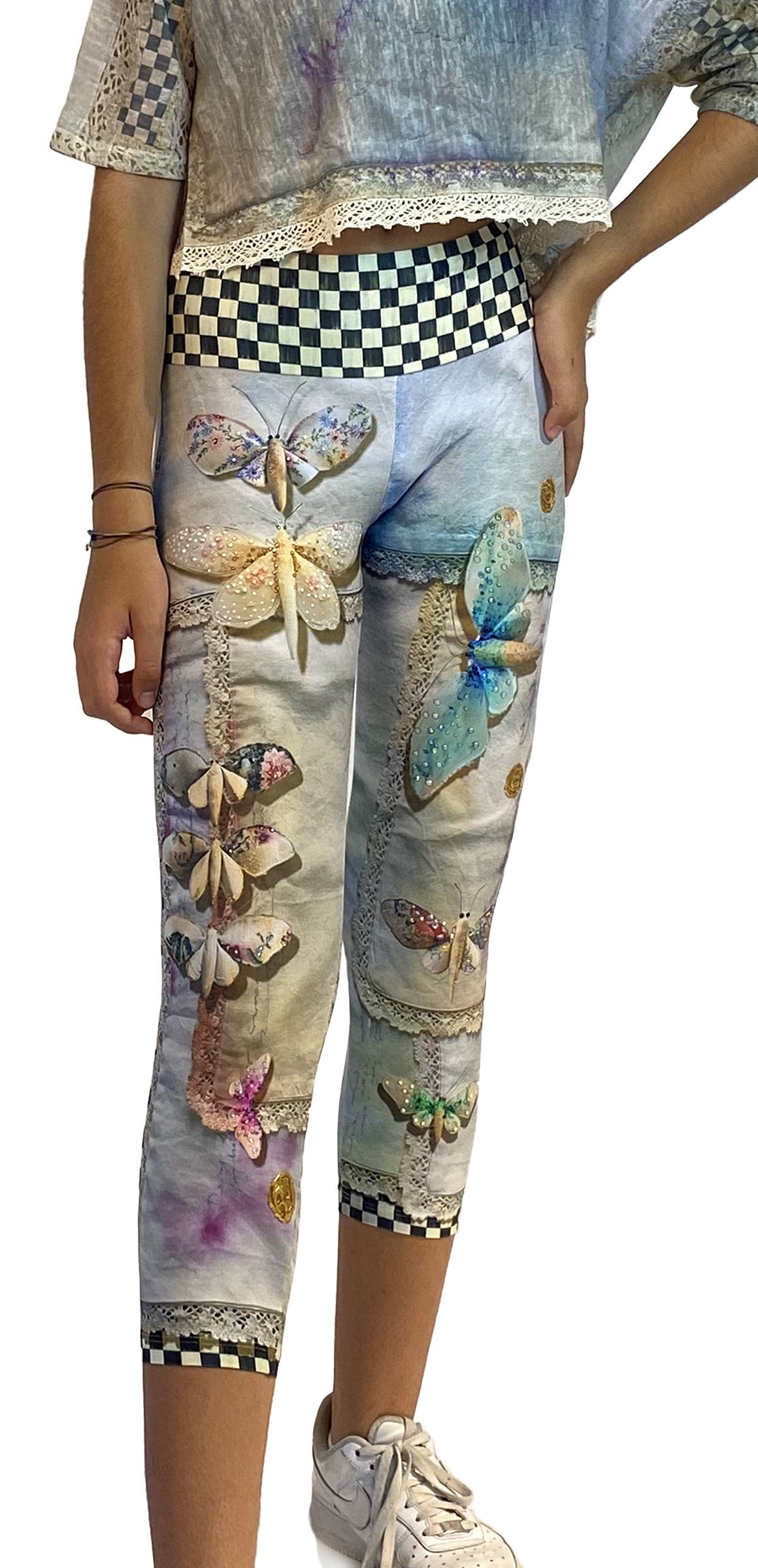 IPNG: Never Enough Color Orchid Illusion High-Waisted Crop Legging (Some Ship Immed!)