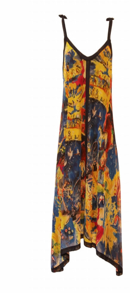 Maloka: Circus Fantasy Art Midi Sundress (converts to beach dress with adjustable lengths, Few Left!)