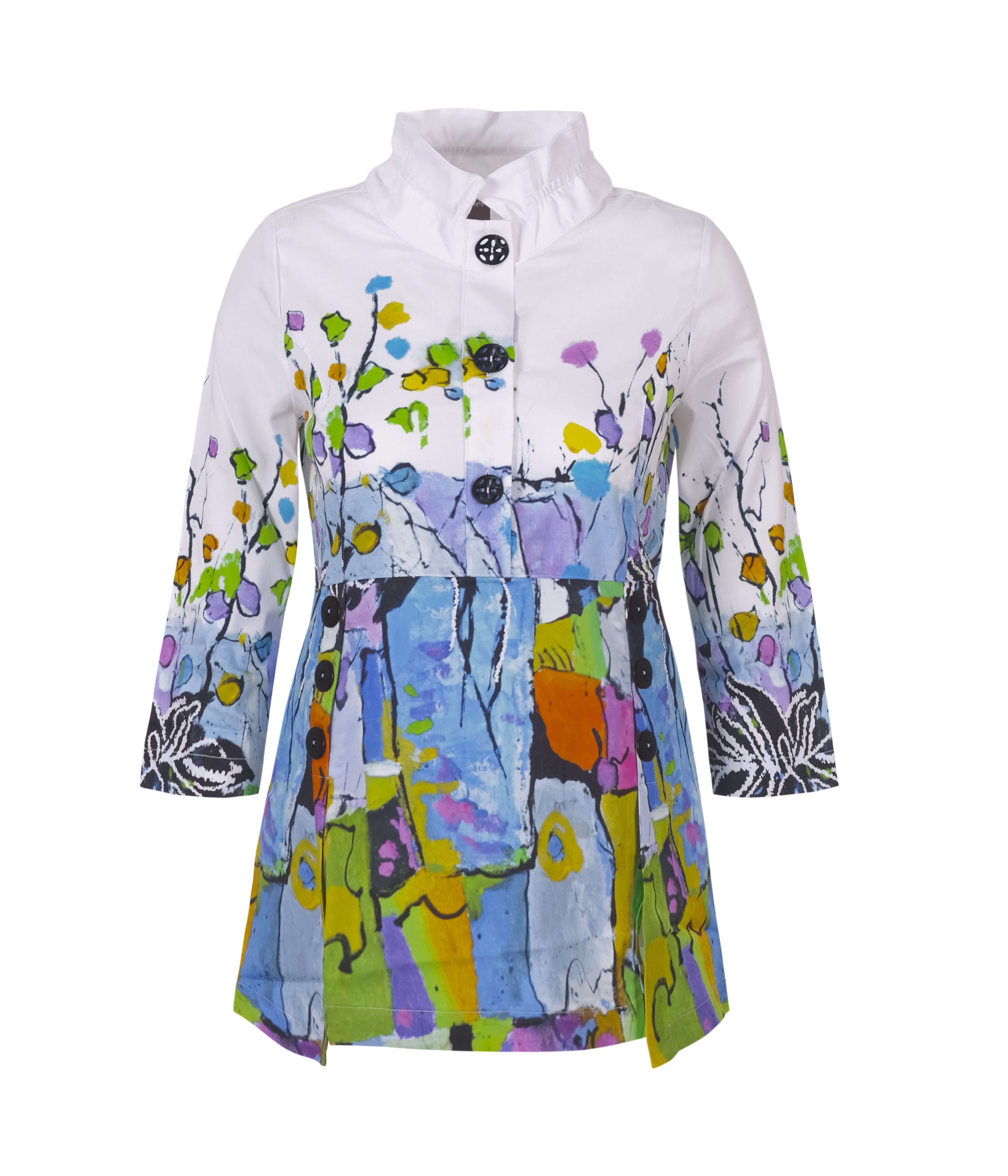 Simply Art Dolcezza: Still Life For A Wedding Party Buttoned Down Flared Art Blouse/Jacket (1 Left!) DOLCEZZA_SIMPLYART_21665_N