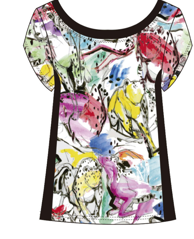 Maloka: Lounging Lioness Painted T-Shirt (1 Left!)