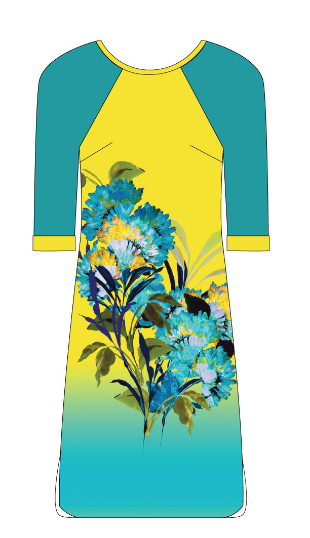 Paul Brial: Exquisite Blooms Of Maldives T-Shirt Dress (3 Left!)