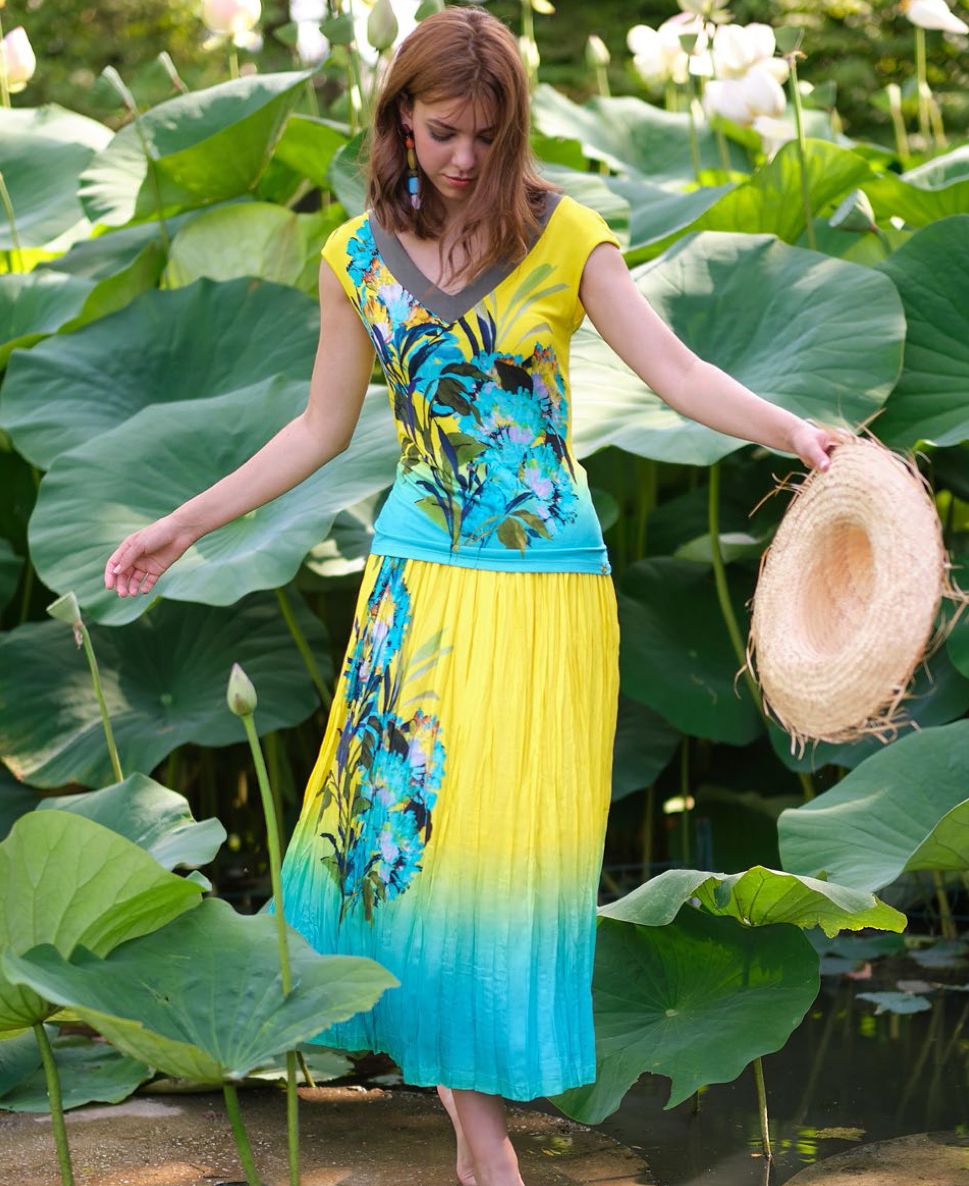 Paul Brial: Exquisite Blooms Of Maldives Flared T-Shirt