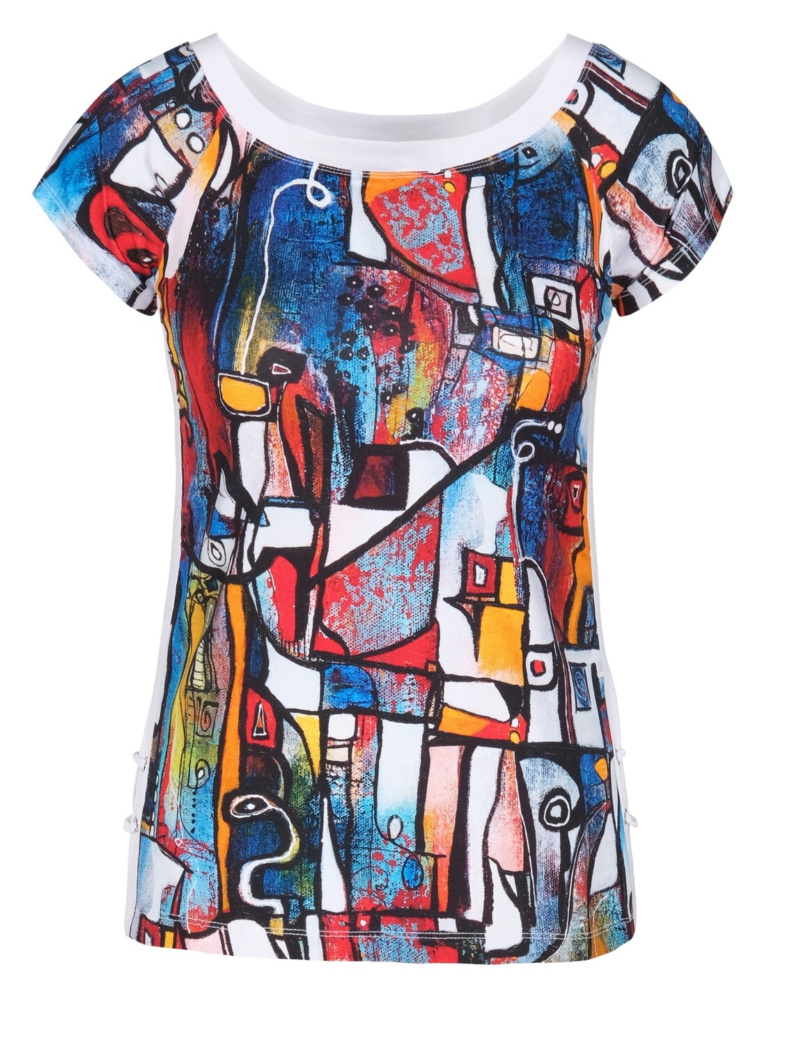 Simply Art Dolcezza: It's Complicated Crazy Cool Abstract Art Portrait Neck Top SOLD OUT