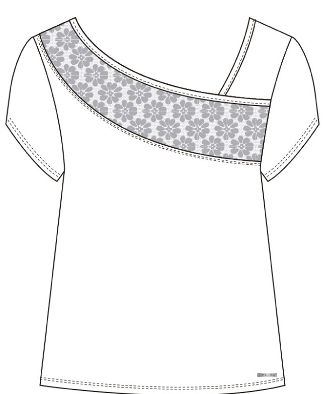 Maloka: Asymmetrical Petals Neckline T-Shirt (More Colors!)