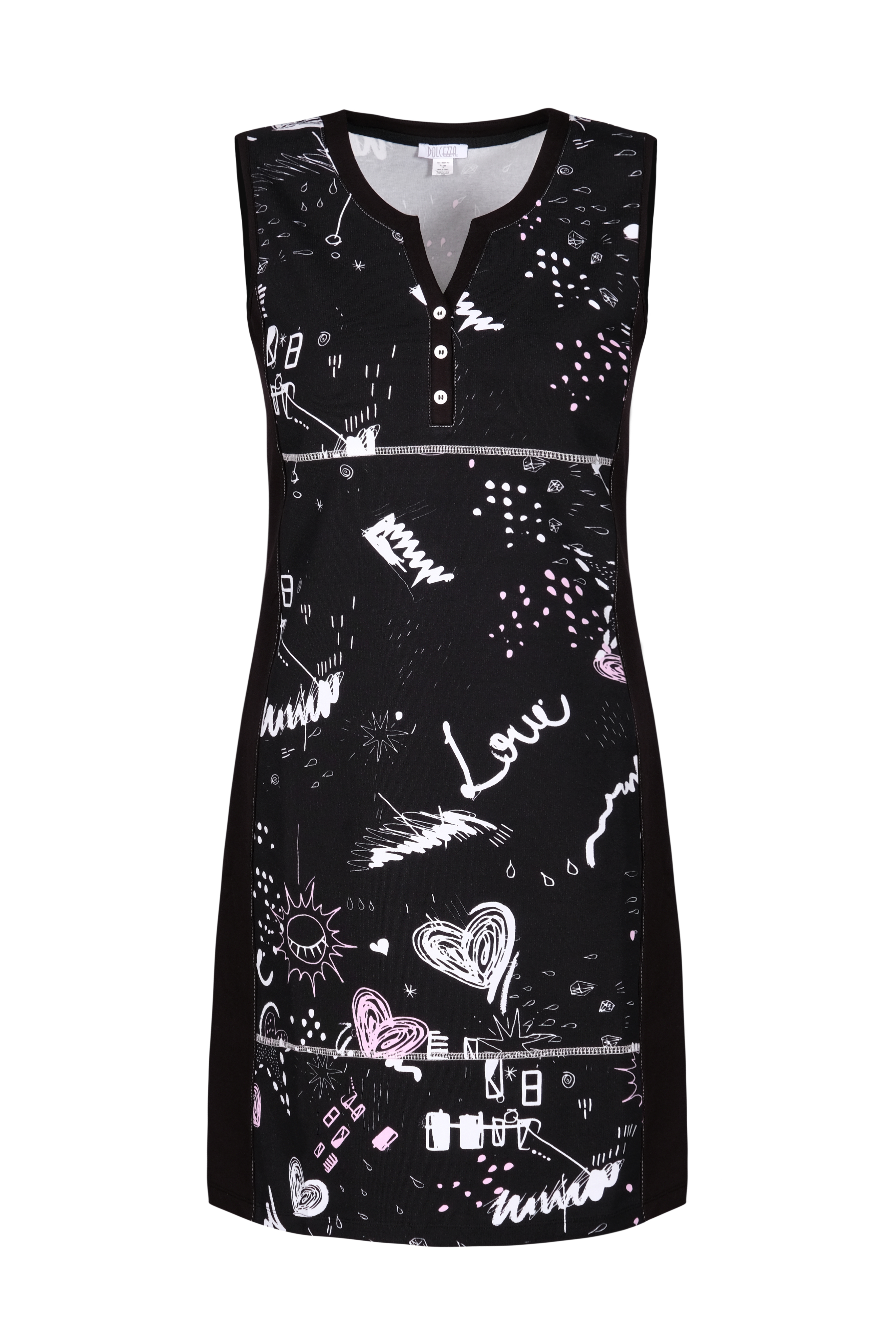 Dolcezza: I Love Pink Printed Dress/Tunic (1 Left!) Dolcezza_21120_N