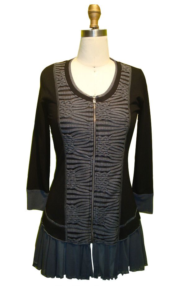 Dzhavael Couture: Zebra Zippered Tunic (1 Left!) DZ_30509