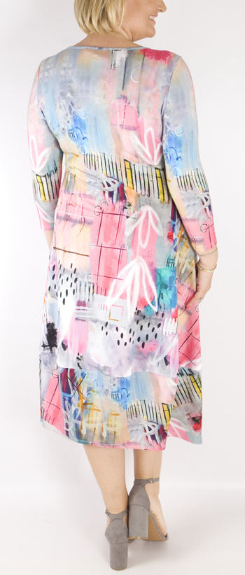 Simply Art Dolcezza: Receive The Best Things In Life Abstract Art Midi Dress