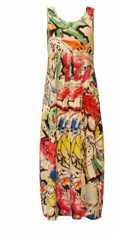 Maloka: Pink Leopard Abstract Art High Waisted Maxi Dress (Few Left!)