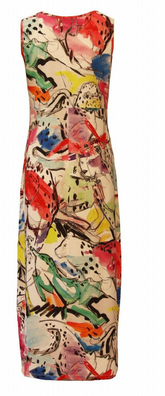 Maloka: Pink Leopard Abstract Art High Waisted Maxi Dress (Few Left!)