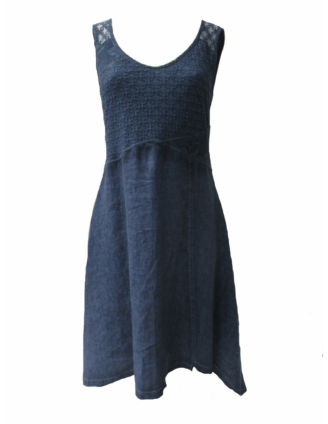 Maloka: Azul Brushed Cotton High Waisted Midi Dress