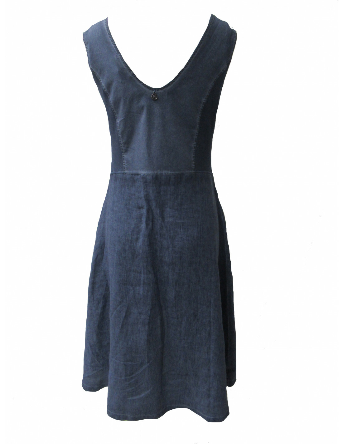 Maloka: Azul Brushed Cotton High Waisted Midi Dress