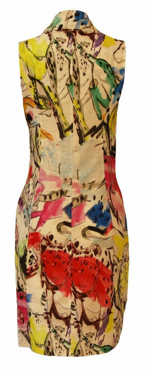 Maloka: Pink Leopard Abstract Art Linen Dress (Few Left!)