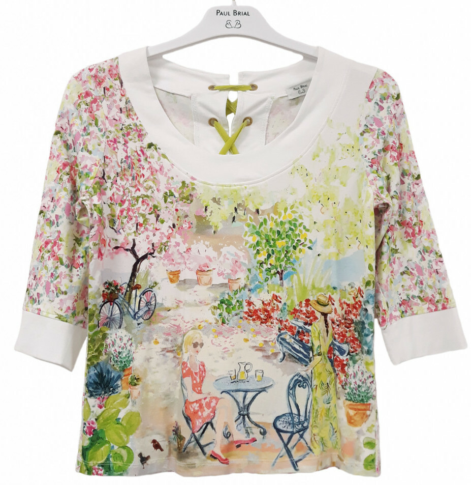 Paul Brial: Spring Is In The Air Tie Up Back Art T-Shirt (2 Left!) PB_CAMELIA