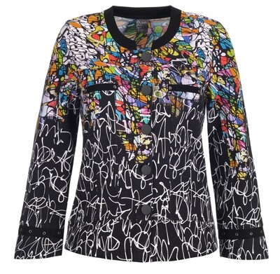 Simply Art Dolcezza: Black Board Abstract Art Cardigan (1 Left!)