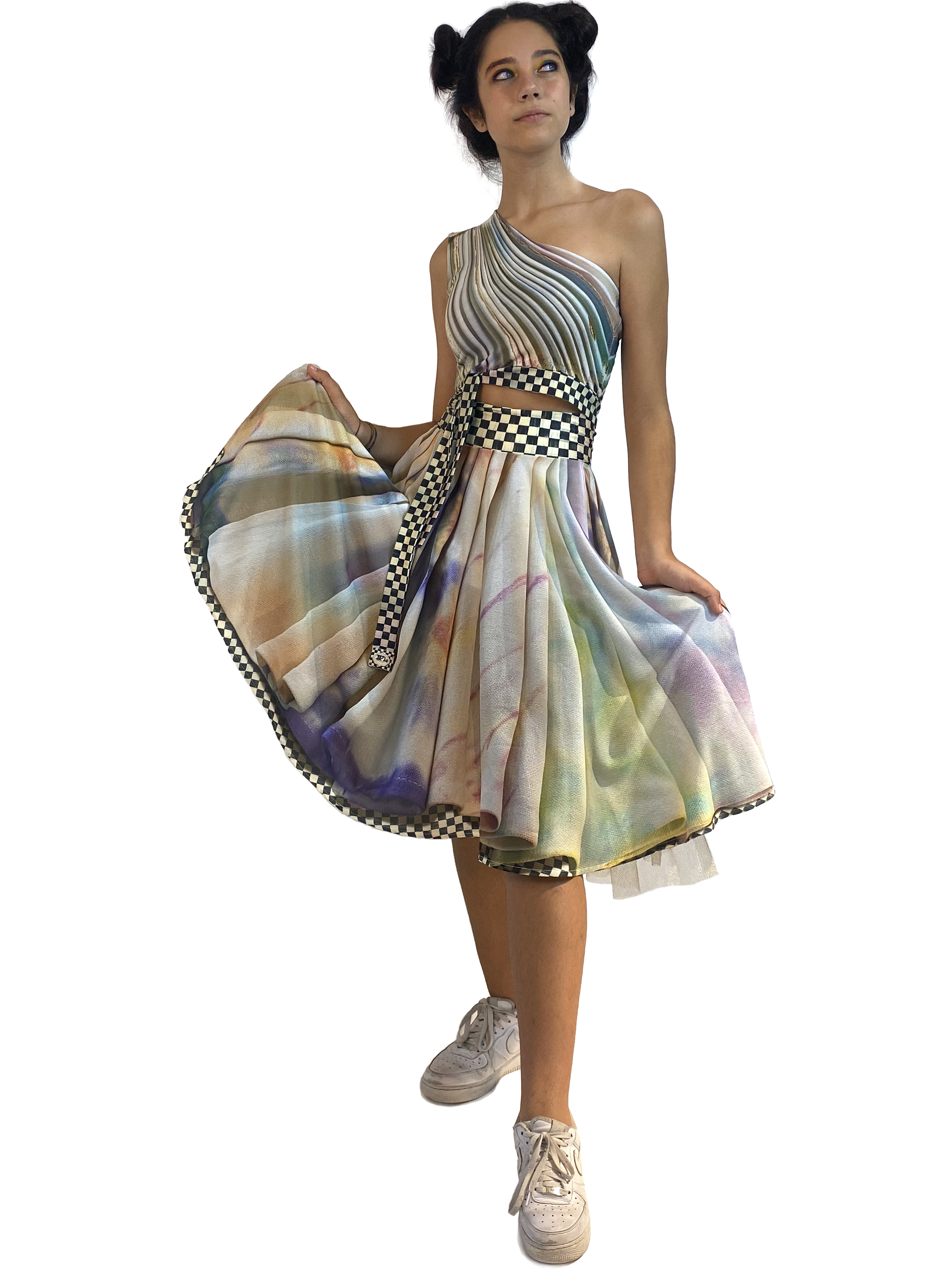 IPNG: Never Enough Color Orchid Illusion Midi Skirt