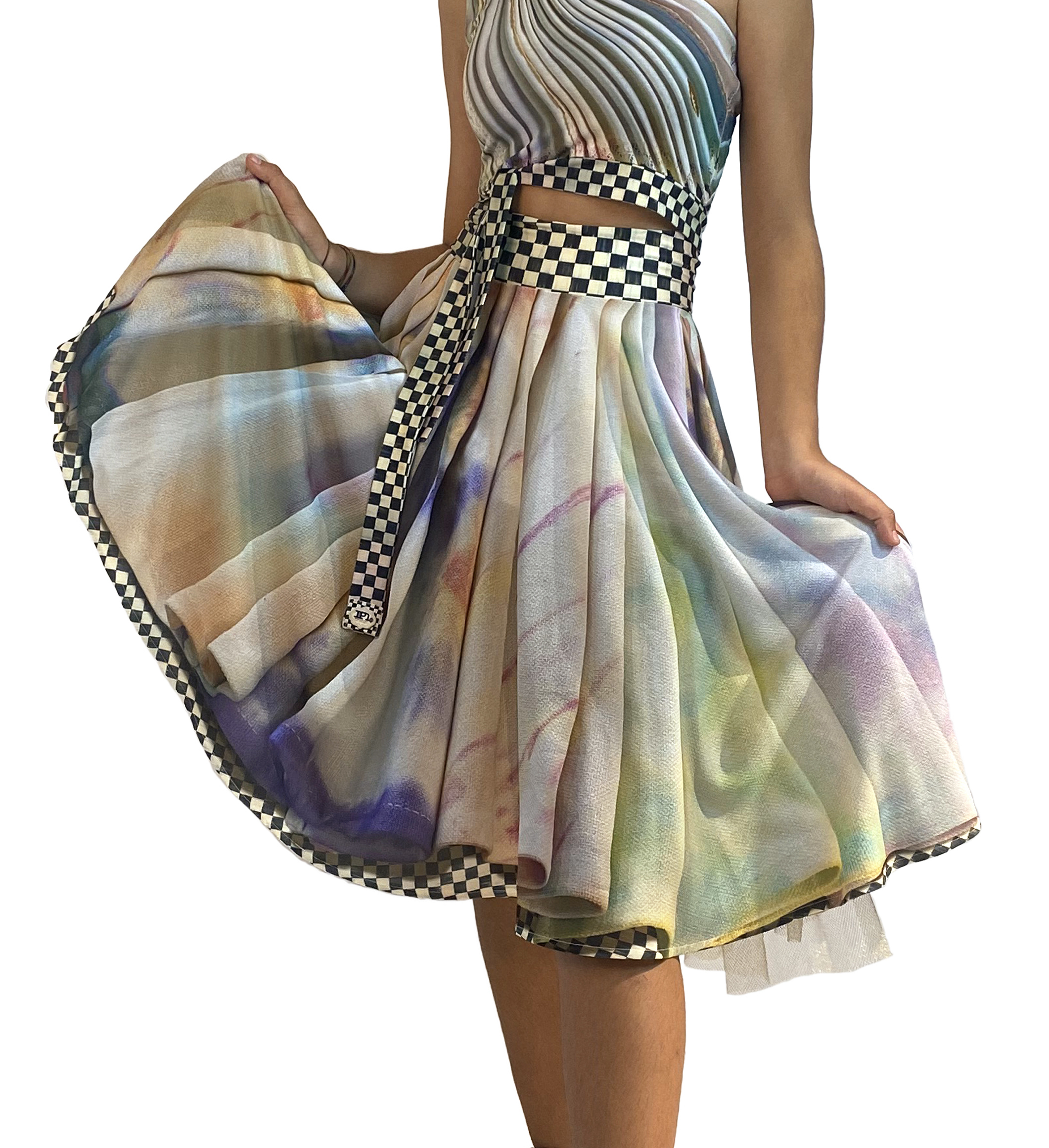 IPNG: Never Enough Color Orchid Illusion Midi Skirt IPNG_NECSKS-031
